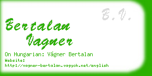 bertalan vagner business card