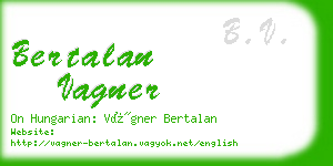 bertalan vagner business card